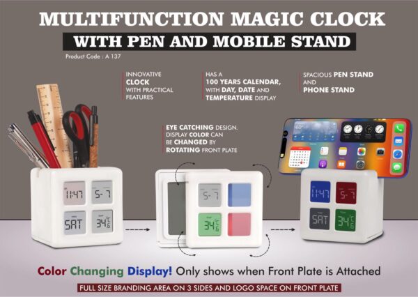 Multifunction Magic Table Clock with Tumbler